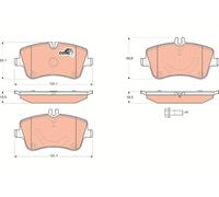 GDB1514 BRAKE PAD SET, DISC BRAKE TRW