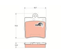 GDB1545 BRAKE PAD SET, DISC BRAKE TRW