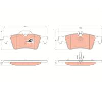 GDB1546 BRAKE PAD SET, DISC BRAKE FITS: MERCEDES-BENZ C-CLASS T-MODEL C 55 AMG