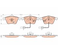 GDB1554 BRAKE PAD SET, DISC BRAKE FITS: AUDI A4 B6 S4 QUATTRO