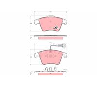 GDB1556 BRAKE PAD SET, DISC BRAKE TRW