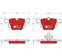 GDB1560DTE BRAKE PAD SET, DISC BRAKE TRW