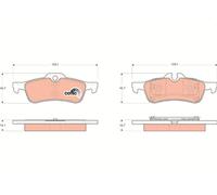 GDB1561 BRAKE PAD SET, DISC BRAKE FITS: MINI MINI ONE