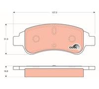 GDB1563 BRAKE PAD SET, DISC BRAKE TRW