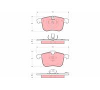 GDB1567 BRAKE PAD SET, DISC BRAKE FITS CADILLAC BLS 2.0 T