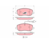 GDB1636 BRAKE PAD SET, DISC BRAKE TRW
