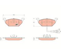 GDB1658 BRAKE PAD SET, DISC BRAKE TRW