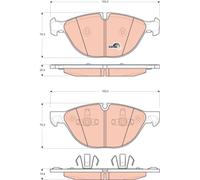 GDB1728 BRAKE PAD SET, DISC BRAKE FITS: BMW X5 4.8 I XDRIVE