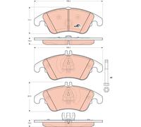 GDB1737 BRAKE PAD SET, DISC BRAKE FITS MERCEDES-BENZ C-CLASS C 280