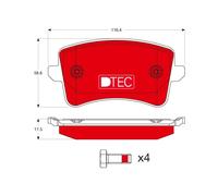 GDB1765DTE BRAKE PAD SET, DISC BRAKE FITS: AUDI A4 ALLROAD B8 2.0 TFSI QUATTRO