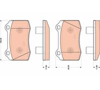 GDB1773 BRAKE PAD SET, DISC BRAKE FITS FORD FOCUS I RS