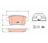 GDB1786 BRAKE PAD SET, DISC BRAKE FITS: MERCEDES-BENZ CITAN TRAVELINER 112