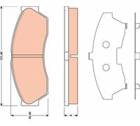 GDB1796 BRAKE PAD SET, DISC BRAKE FITS ROVER CITYROVER HATCHBACK 1.4 ELEGANCE