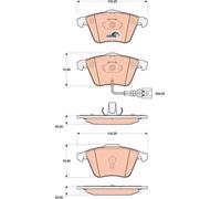 GDB1809 BRAKE PAD SET, DISC BRAKE TRW