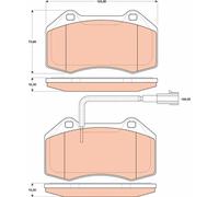 GDB1812 BRAKE PAD SET, DISC BRAKE TRW
