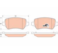 GDB1831 BRAKE PAD SET, DISC BRAKE TRW