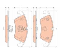 GDB1833 BRAKE PAD SET, DISC BRAKE FORD FOCUS II 2.5 RS