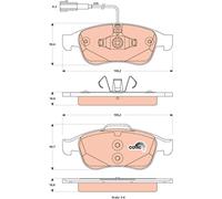 GDB1873 BRAKE PAD SET, DISC BRAKE TRW