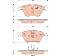 GDB1882 FRONT AXLE BRAKE PAD SET, DISC BRAKE TRW