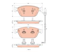 GDB1884 BRAKE PAD SET, DISC BRAKE TRW