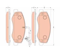 GDB1885 BRAKE PAD SET, DISC BRAKE TRW