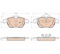 GDB1960 BRAKE PAD SET, DISC BRAKE TRW