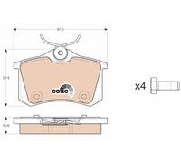 GDB1973 BRAKE PAD SET, DISC BRAKE CITROËN C3 AIRCROSS II 1.2 PURETECH 82