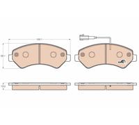 GDB1982 BRAKE PAD SET, DISC BRAKE TRW