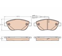 GDB2001 BRAKE PAD SET, DISC BRAKE FITS FOR FIAT LINEA 1.6 D MULTIJET