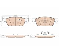 GDB2009 BRAKE PAD SET, DISC BRAKE TRW