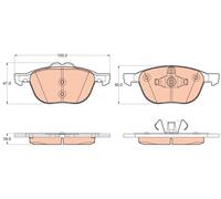GDB2043 BRAKE PAD SET, DISC BRAKE TRW