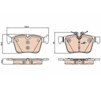 GDB2071 BRAKE PAD SET, DISC BRAKE FITS: MERCEDES-BENZ C-CLASS C 160