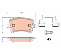 GDB2083 BRAKE PAD SET, DISC BRAKE TRW