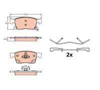 GDB2139 BRAKE PAD SET, DISC BRAKE FITS: OPEL ASTRA K 1.0 TURBO