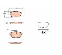 GDB2164 BRAKE PAD SET, DISC BRAKE FITS CITROËN NEMO MPV 1.3 HDI 75