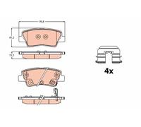 GDB2173 BRAKE PAD SET, DISC BRAKE FITS KIA SOUL II EV ELECTRIC