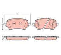 GDB2346 BRAKE PAD SET, DISC BRAKE FITS FORD PUMA 1.0 ECOBOOST
