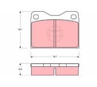 GDB279 BRAKE PAD SET, DISC BRAKE TRW
