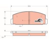 GDB3088 REAR AXLE BRAKE PAD SET, DISC BRAKE TRW