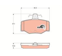 GDB3092 BRAKE PAD SET, DISC BRAKE TRW