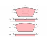 GDB3108 BRAKE PAD SET, DISC BRAKE TRW