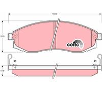 GDB3124 BRAKE PAD SET, DISC BRAKE TRW
