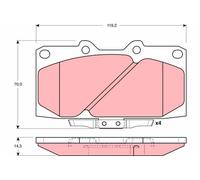 GDB3131 BRAKE PAD SET, DISC BRAKE TRW