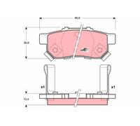 GDB3174 REAR AXLE BRAKE PAD SET, DISC BRAKE TRW