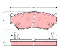 GDB3182 BRAKE PAD SET, DISC BRAKE TRW