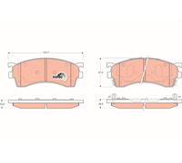 GDB3209 BRAKE PAD SET, DISC BRAKE TRW