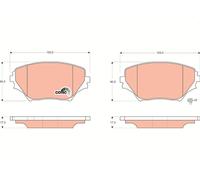GDB3251 BRAKE PAD SET, DISC BRAKE TRW