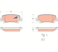GDB3289 REAR AXLE BRAKE PAD SET, DISC BRAKE TRW