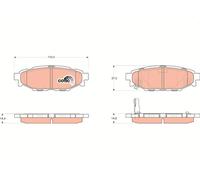 GDB3373 BRAKE PAD SET, DISC BRAKE FITS FOR SUBARU BRZ 2.0