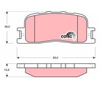 GDB3374 BRAKE PAD SET, DISC BRAKE TRW